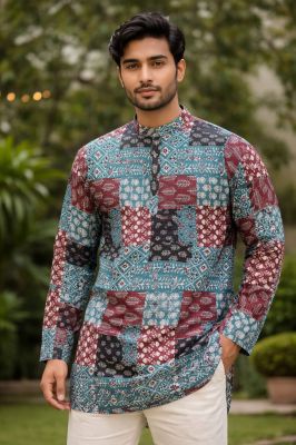 Men Cotton Striped Kurta From Bengal