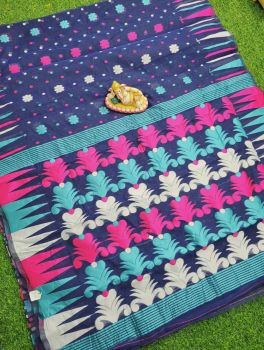 Cloud Burst Dhakai Jamdani Saree From Rajasthan