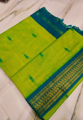 Green Pure Handloom Gadwal Saree From Bengal
