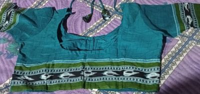 Teal Blue Pure Cotton Blouse