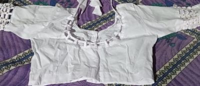 White Pure Cotton Blouse