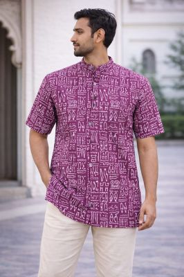 Men's Half Sleeve Soild Casual Regular Fit Shirt