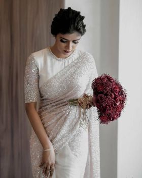 Party Wear Soft Net Sequence Work Saree