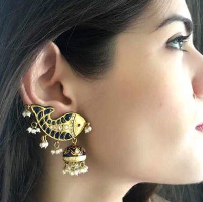 Pure Beautiful Polki Handicrafted Earring