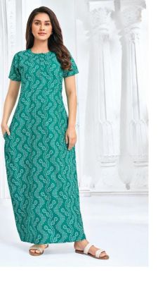 Teal Green Pure Handloom Long Gown From Bengal