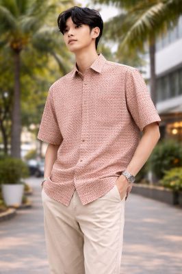 Pink Santiniketan Pure Cotton Men Kurta