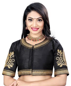 Black Phantom With Embroidery Cording Work Blouse