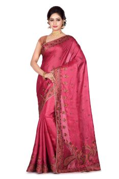 Pink Buti Pure Handloom Tassar Silk Saree
