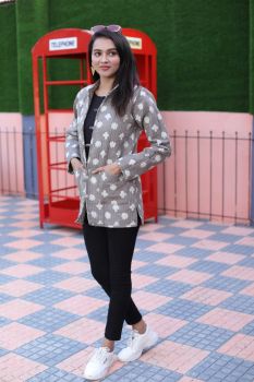 Grey Hand Block Printed Cotton Jacket
