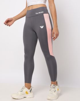 Grey Pink Sports Leggings
