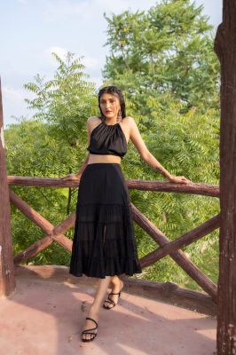 BLACK SKIRT TOP CO-ORD SET