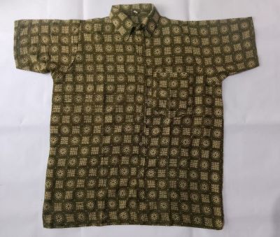Lisbon Brown Pure Handloom Cotton Ajrakh Kurta From Bengal