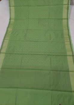 Light Green Banarasi Cotton saree From Banaras