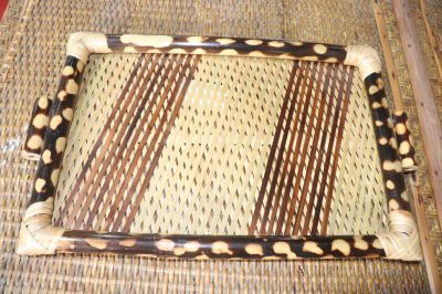 Cane Binding Pipe Tray Big