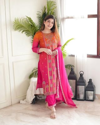 Pink Orange Suit Set