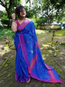 Cotton borfi buti saree