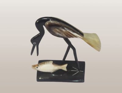 Bird Eating Fish Design Home Decor Hand Made Product From Bengal