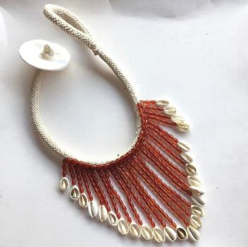 Orange Tribal Naga Beads Jewellery