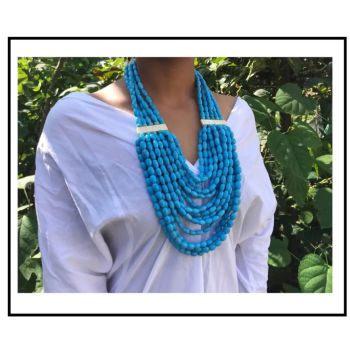 Light Blue Tribal Naga Beads Jewellery