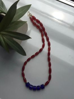Brick Red Tribal Naga Beads Jewellery