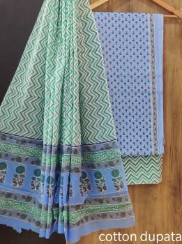 Cold Purple Printed Suit With Flower Design Dupatta