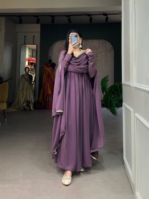 Dusty Purple Pure Handloom Alia Cut Suit
