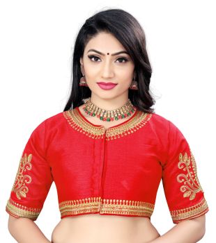 Red Phantom With Embroidery Cording Work Blouse