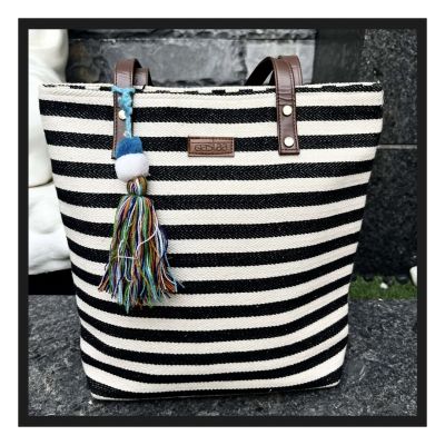 Zebra Striped Tote Bag