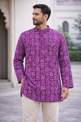 Men Cotton Striped Kurta From Bengal
