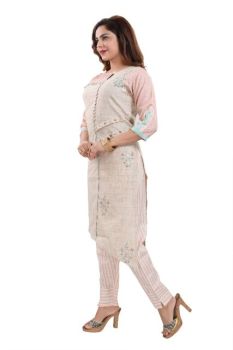 Baby pink festival/party wear kurti