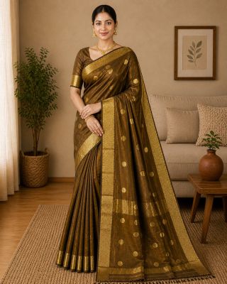 Mehndi Maheshwari Silk Cotton Saree From Bengal