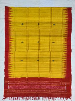 Yellow Tussar Ghicha Silk Dupatta