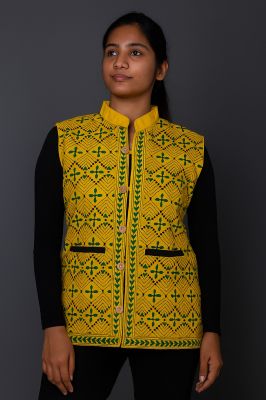 Kantha Jacket Hand Stitch From Bengal