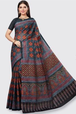 Multi Colour Pure Handloom Silk Saree From Banaras