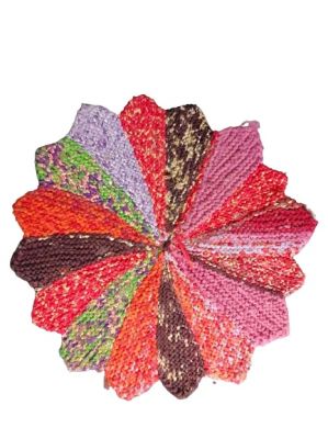 ASOMI BRAND Round Reversible Woolen Floor mat Set (Pack of 1)