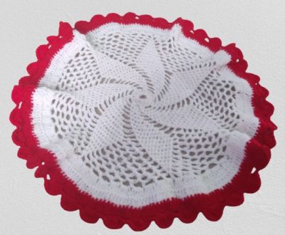 Crochet Woolen Handmade Table Mat/Pooja Thali Cover