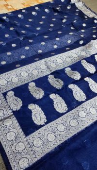 Cloud Burst Georgette Saree From Banaras