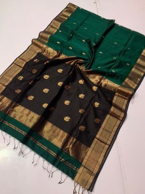 Multi Colour Pure Handloom Meheshwari Silk Cotton Saree From Bengal