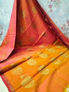 Persian Red Georgette Saree From Banaras
