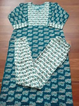 Blue Pure Handloom Cotton Kurti From Bengal