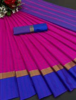 Dark Pink Butta Soft Silk Tapur Tupur Saree From Bengal