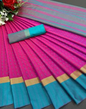 Burnt Pink Soft Silk Tapur Tupur Saree From Bengal