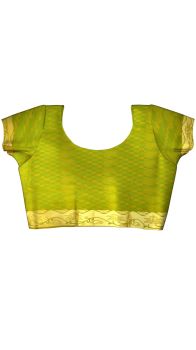 Kanchipuram Saree withFlower equal border with mustard greenwith Self Embossed Design