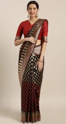 Multi Colour Pure Handloom Silk Saree From Banaras