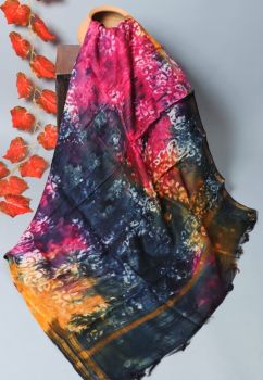 Bagru Hand Block Printed Chanderi Silk Dupatta