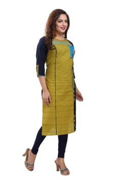 Lemon and blue festival/party wear kurti