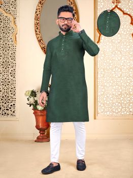 Men Charcoal Grey Silk Embroidery Work Neck Pattern kurta