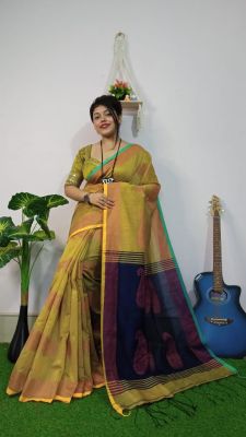 Olive Brown Pure Handloom Dhakai Jamdani Saree From Bengal
