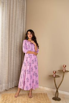 A- Line Dress With Placket Detail