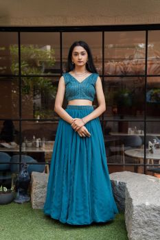 Teal Lehenga